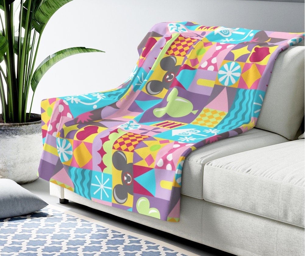 Magic Inspired Sherpa Fleece Blanket, Disneyland gifts for Women, Disneyland gifts for Kids, DisneyWorld gifts, Mickey Blanket