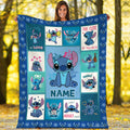 Personalized Stitch Fleece Blanket Ohana Means Family Stitch Angel Blanket Magic Kingsom Blanket Gift Ideas