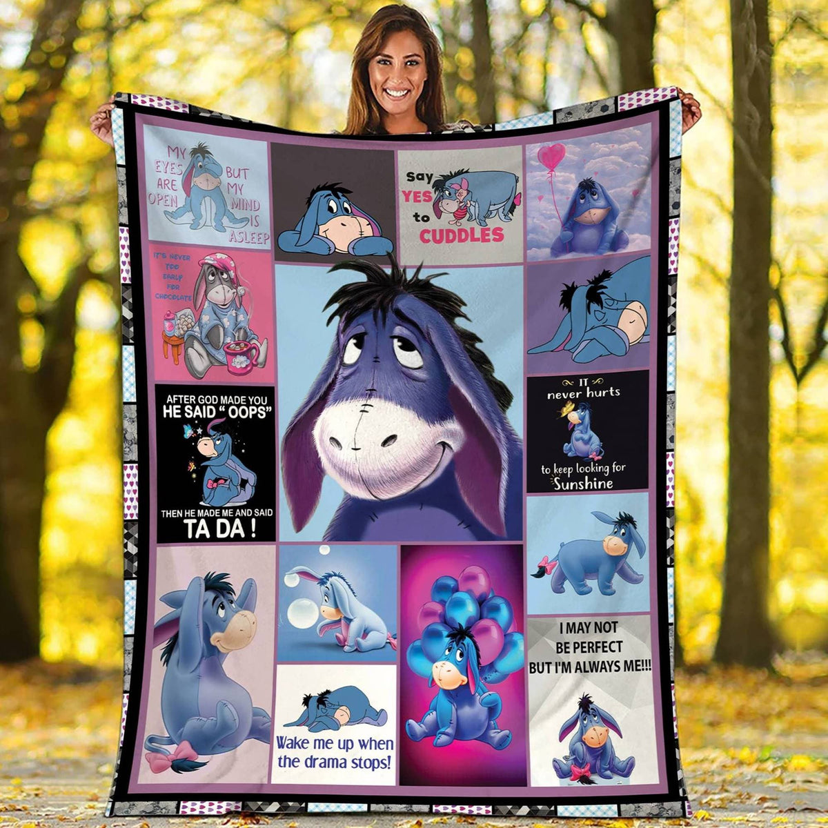 Eeyore Blanket Eeyore Pooh Bear Fleece Blanket Winnie The Pooh Fleece Blanket Magic Kingdom Disneyland Blanket Birthday Gift