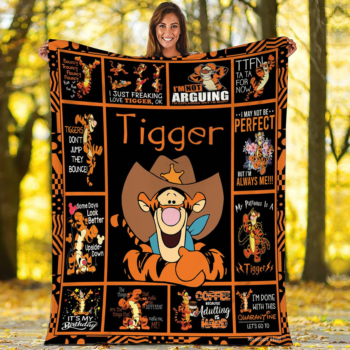 Pooh Tigger Fleece Blanket Winnie The Pooh Blanket Tigger Magic Kingdom Fleece Blanket Throw Blanket for Bed Couch Sofa