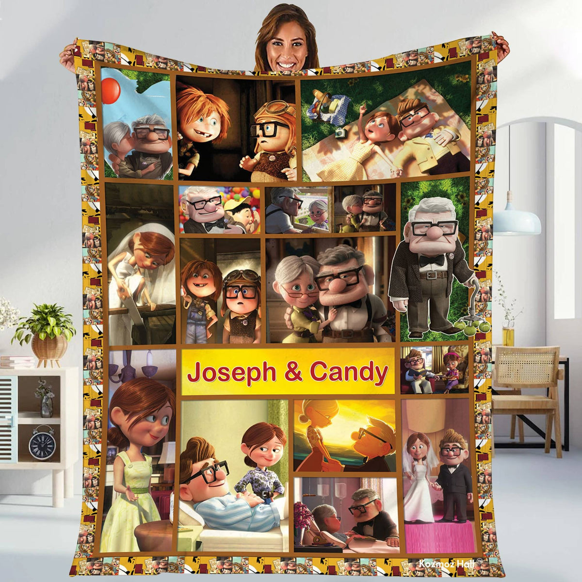 Pixar Up Movie Fleece Blanket | Carl Fredricksen Up Blanket | Carl And Ellie Up Birthday Gifts | Up Valentine Gifts Disneyland Blanket