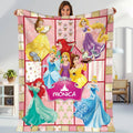 Disneyland Princesses Blanket Cinderella Snow White Princesses Fleece Blanket Fairy Tale Princess Themed Party Disneyland Christmas Gifts