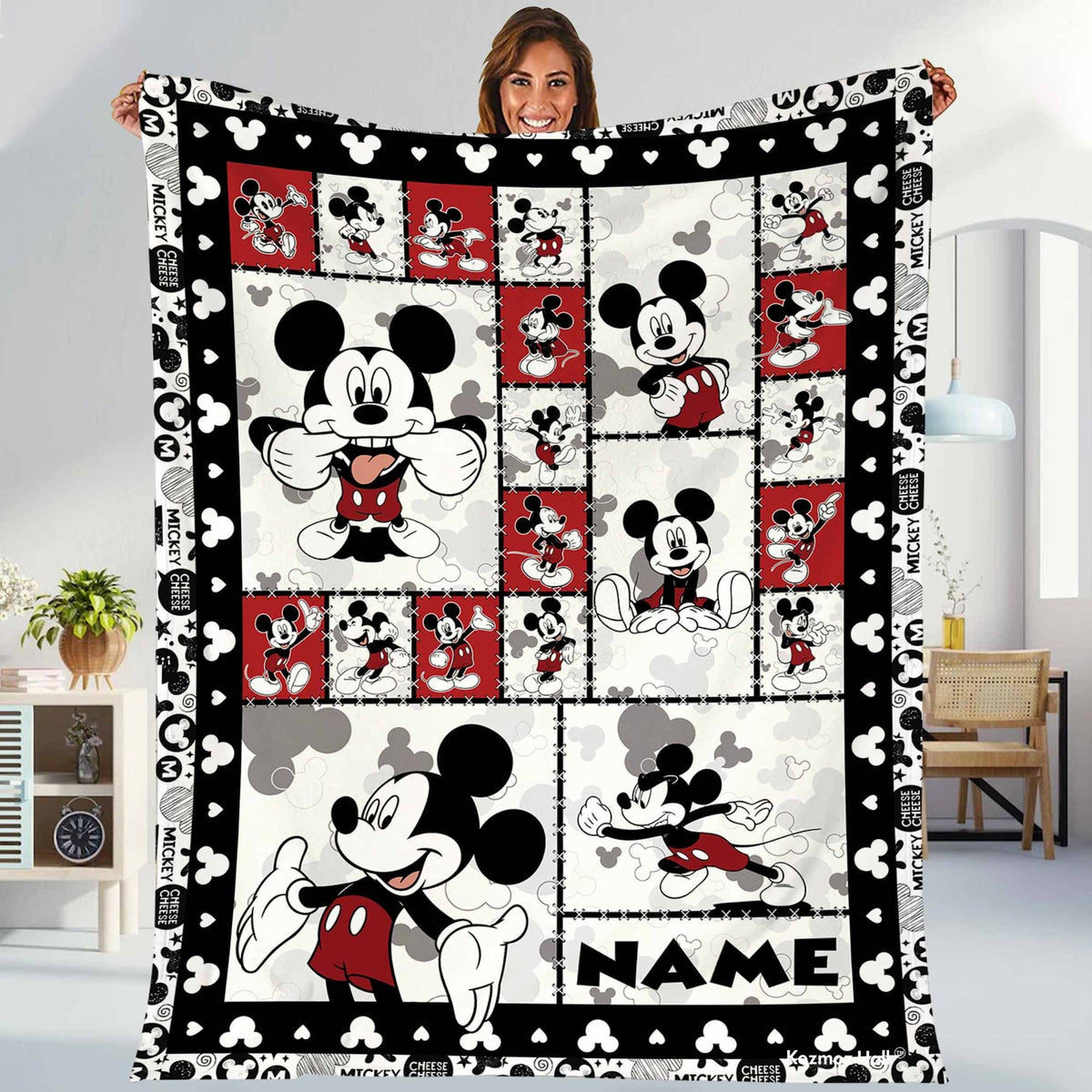 Personalized Mickey Mouse Blanket Mickey Blanket Mickey Mouse Birthday Gifts Disneyland Mickey Minnie Christmas Gift For Her