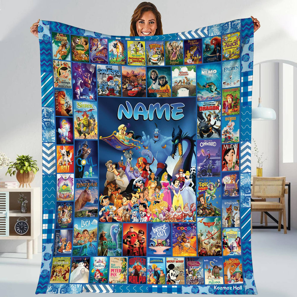 Personalized Disneyland Movies Blanket | Mickey And Friends Fleece Blanket Magic Kingdom Birthday Blanket