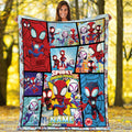 Personalized Spidey And Amazing Friends Fleece Blanket | Spidey Blanket | Spidey Ghost Spidey Throw Blanket for Bed Couch Sofa