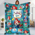 Personalized Mermaid Blanket, Princess Fleece Blanket, Princess Birthday Gift Christmas Gift For Girls