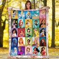 Rapunzel Cinderella Jasmine Snow White Princess Blanket Princess Fleece Blanket Fairy Tale Princess Blanket | Disneyland Princess Blanket