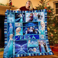 Elsa Princess Fleece Blanket | Elsa Princess Blanket |Olaf Kristoff Sven Blanket For Bed Sofa |Magic Kingdom Christmas Gifts, Birthday Gifts