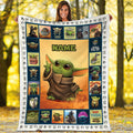 Personalized Baby Yoda Grogu Blanket Baby Yoda Starwars Fleece Blanket Baby Yoda Birthday Gifts Baby Yoda Winter Christmas Blanket Gift