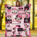 Personalized Minnie Mouse Blanket | Minnie Mouse Fleece Blanket | Miceky Minnie Mouse Magic Kingdom Birthday Gifts Blanket
