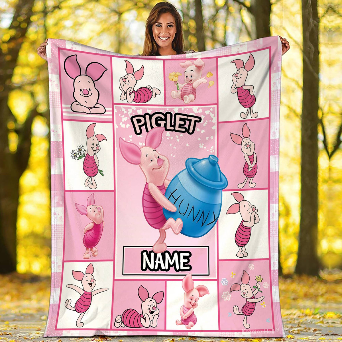 Personalized Piglet Blanket Winnie Pooh Piglet Fleece Blanket Winnie The Pooh Piglet Birthday Gifts Piglet Christmas Gifts For Her