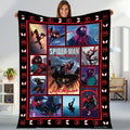 Miles Morales Spidey Fleece Blanket | Spidey Across the Spidey Verse Blanket | Superhero Spidey Throw Blanket for Him Bed Couch Sofa