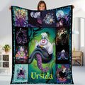 Villains Ursual Fleece Blanket | Princess Mermaid Blanket | Villains Fleece Blanket for Bed Couch Sofa