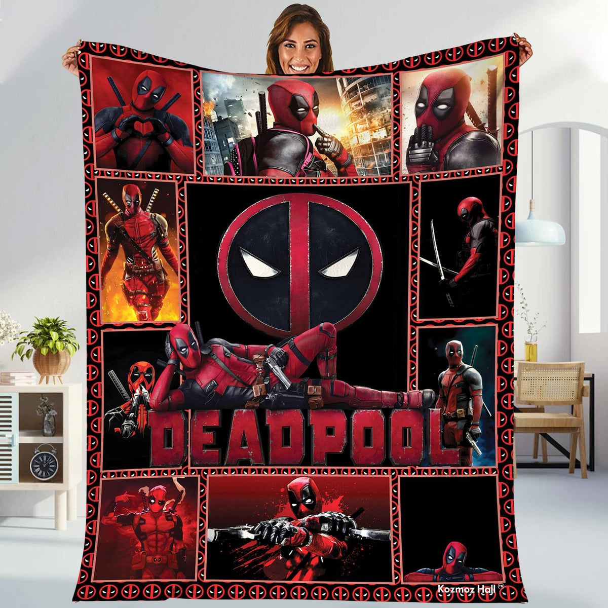 Deadpool Mcu Blanket | Deadpool Wade Wilson Blanket | Deadpool Avengers Superhero Throw Blanket for Bed Couch Sofa