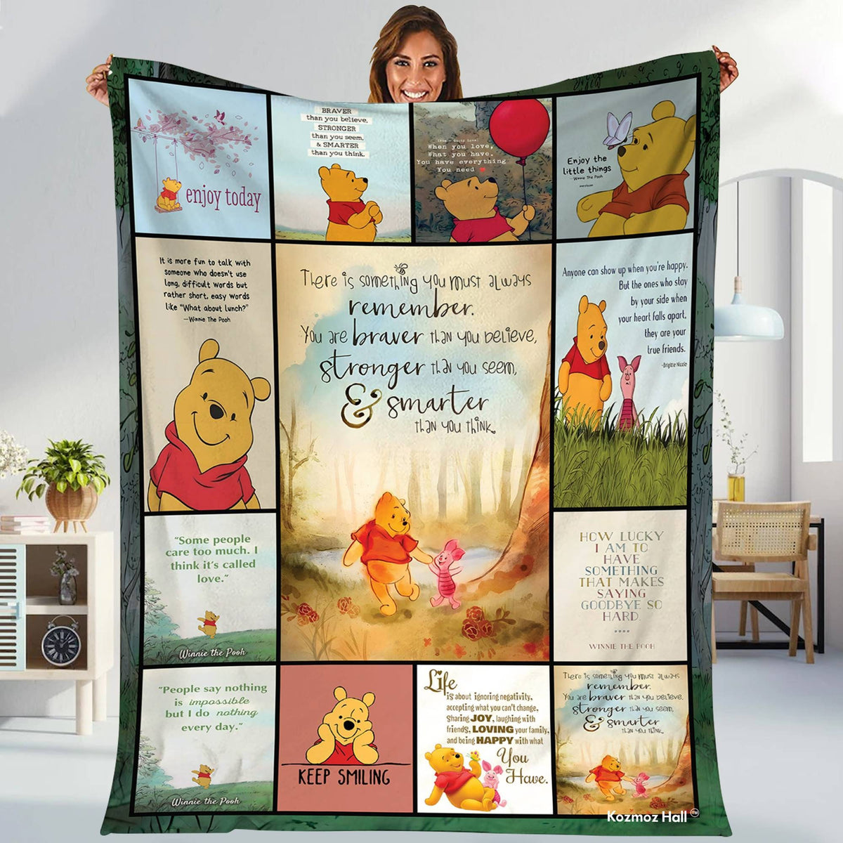 Pooh And Piglet Winnie-the-Pooh Blanket | Pooh And Piglet Blanket | Magic Kingdom Throw Blanket for Bed Couch Sofa