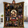The Office Threat Level Midnight Blanket | Dwight Schrute Michael Scott Fleece Blanket | The Office Throw Blanket for Bed Couch Sofa