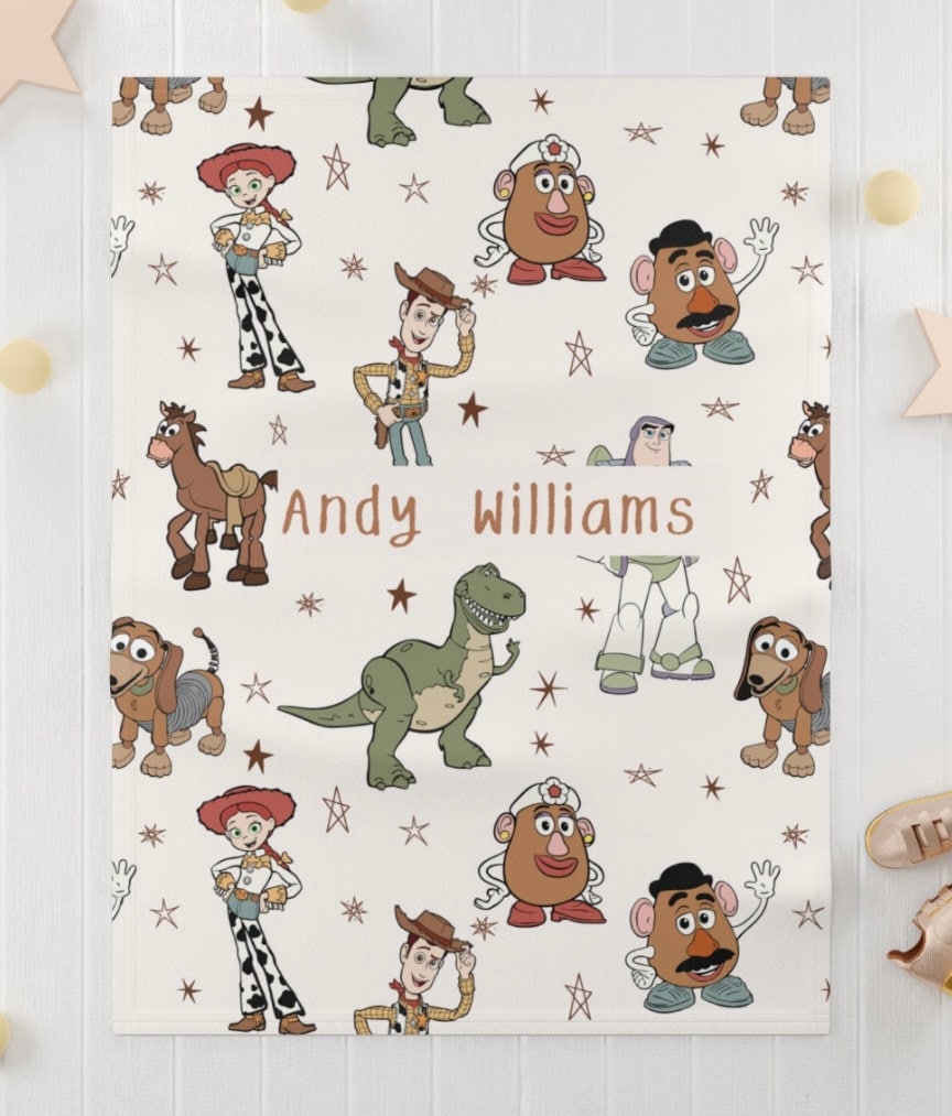 Toy Story Soft Fleece Baby Blanket, Toy Story Neutral Color Blanket, Toy Story Nursery