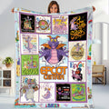 Figment Epcot Blanket | Figment One Little Spark Blanket Epcot Festival Blanket Disneyland Fleece Blanket