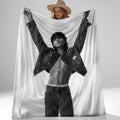 JK Abs Photo Blanket, 2023 Jk Photo Shoot Throw Blanket, Kpop Army Decor, Namjooning Fan Gift #2038
