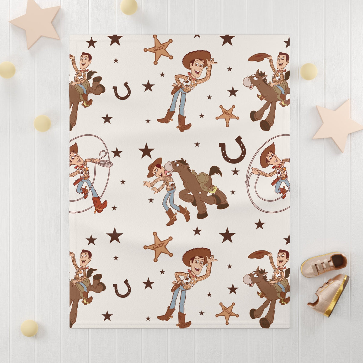 Toy Story Soft Fleece Baby Blanket, Woody Nursery Blanket, Gift for baby, Cowboy Nursery