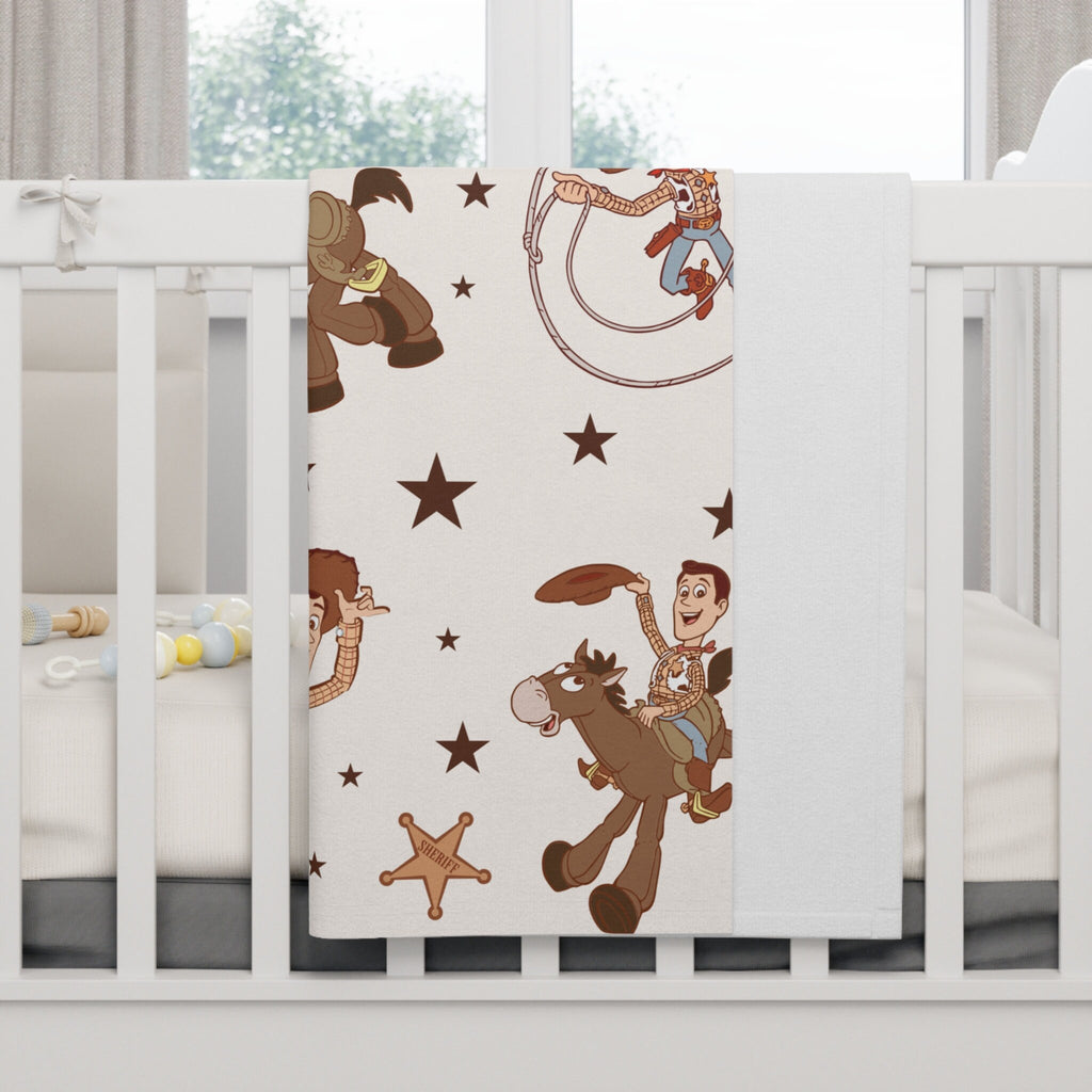 Toy Story Soft Fleece Baby Blanket, Woody Nursery Blanket, Gift for baby, Cowboy Nursery