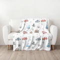 Personalizable Route 66 Cars Velveteen Plush Blanket, Kids blanket, Lightning McQueen Blanket, Nursery Decor