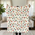 Mickey Christmas Lights Sherpa Blanket, Customizable Baby Blanket, Disney Christmas Decor, Toddler Velveteen Plush Blanket, Holiday Decor