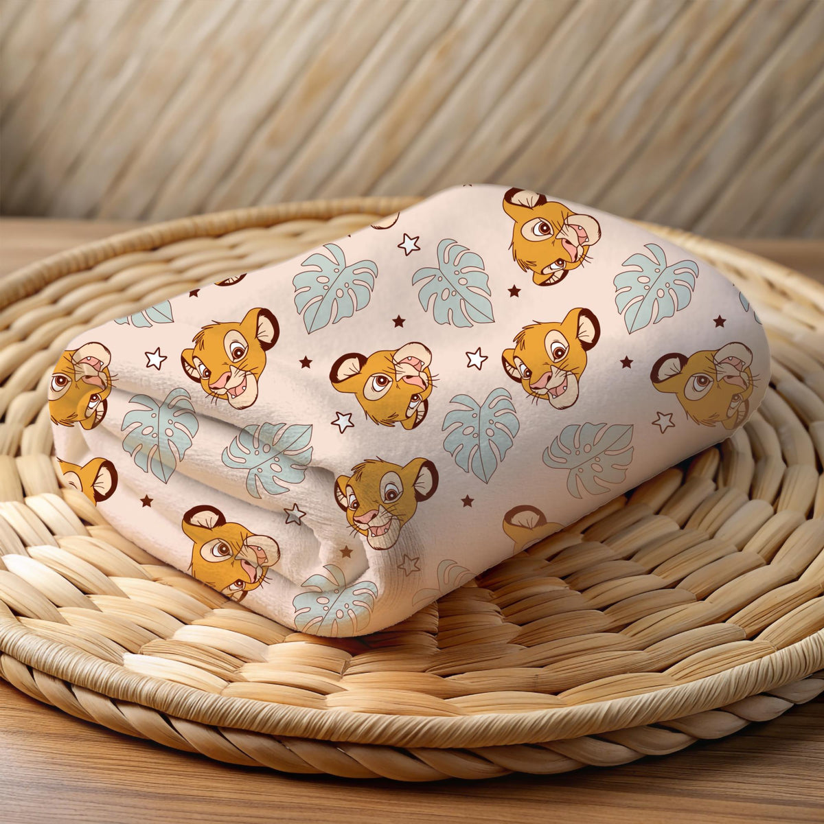 Simba Sherpa Blanket, Lion King Toddler Blanket, Customizable Baby Blanket, Disney Home Decor, Disney Blanket for Kids, Baby Shower Gift