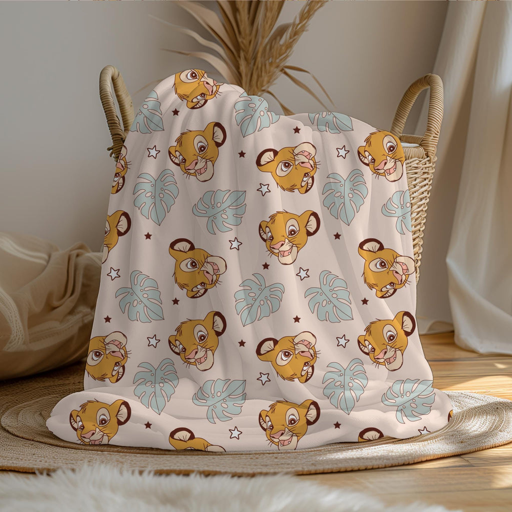 Simba Sherpa Blanket, Lion King Toddler Blanket, Customizable Baby Blanket, Disney Home Decor, Disney Blanket for Kids, Baby Shower Gift