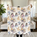 Aladdin Sherpa Blanket, Disney Princess Jasmine Blanket, Customizable Toddler Blanket, Baby Shower Gift, Disney Nursery Decor, Plush Blanket