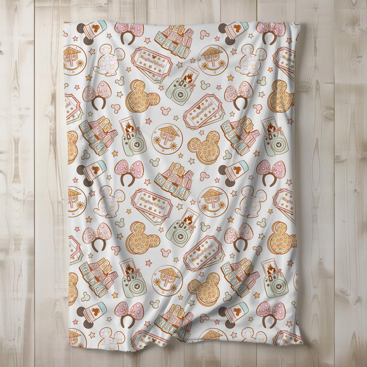Disney World Sherpa Blanket, Mickey Mouse Blanket for Kids, Customizable Toddler Blanket, Disney Home Decor, Velveteen Plush Blanket