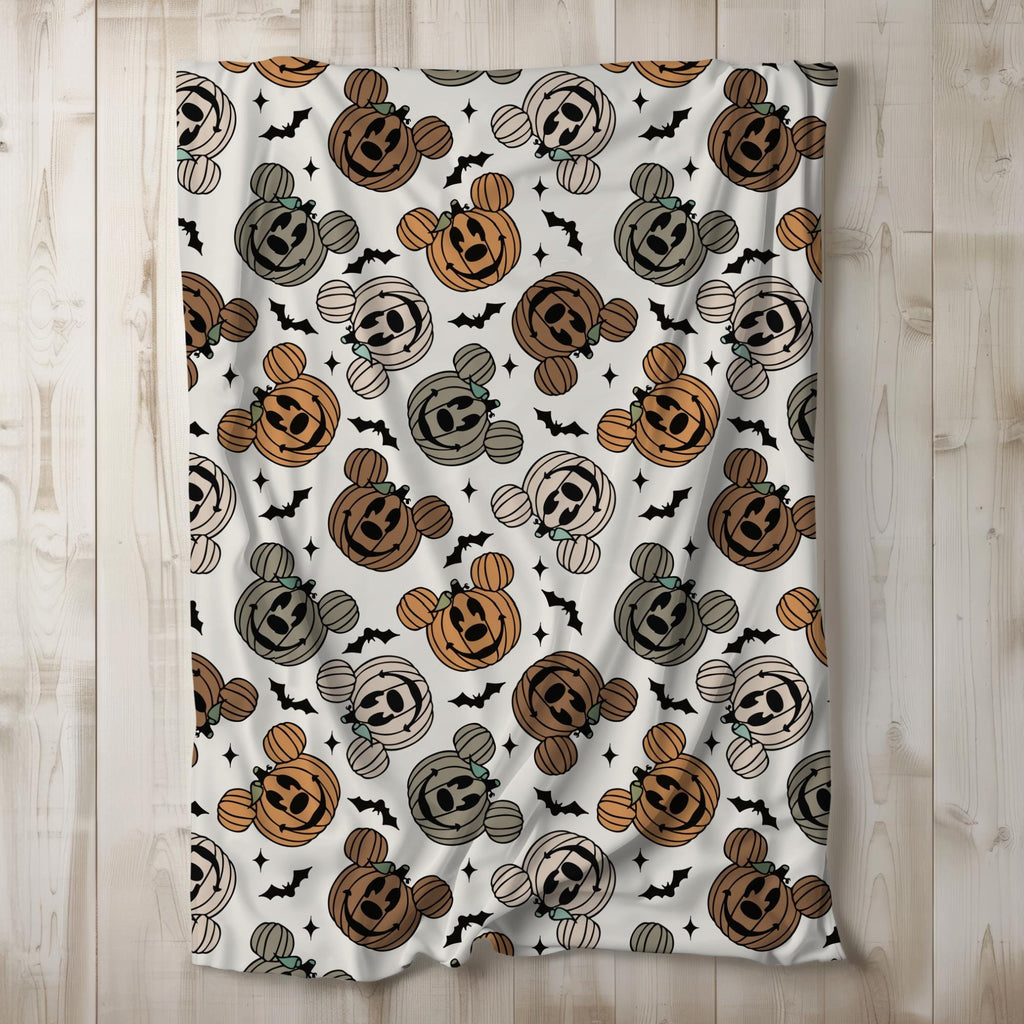 Halloween Mickey Mouse Blanket, Sherpa Blanket, Custom Throw Blanket, Mickey Pumpkin, Disney Halloween, Disney Home Fall Decor, Fall Blanket