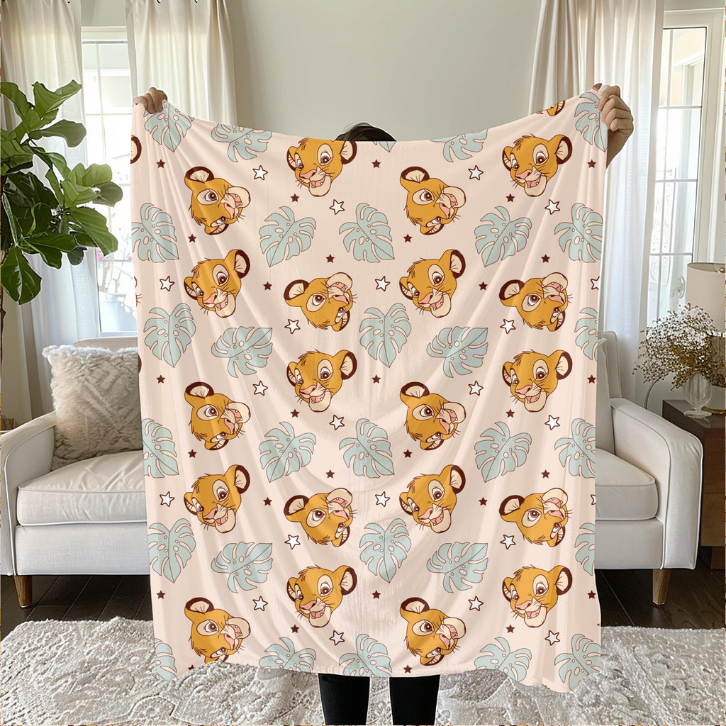 Simba Sherpa Blanket, Lion King Toddler Blanket, Customizable Baby Blanket, Disney Home Decor, Disney Blanket for Kids, Baby Shower Gift