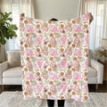Disney Snacks Sherpa Blanket, Customizable Toddler Blanket, Disney Home Decor, Velveteen Plush Blanket for Kids, Mickey Mouse Blanket