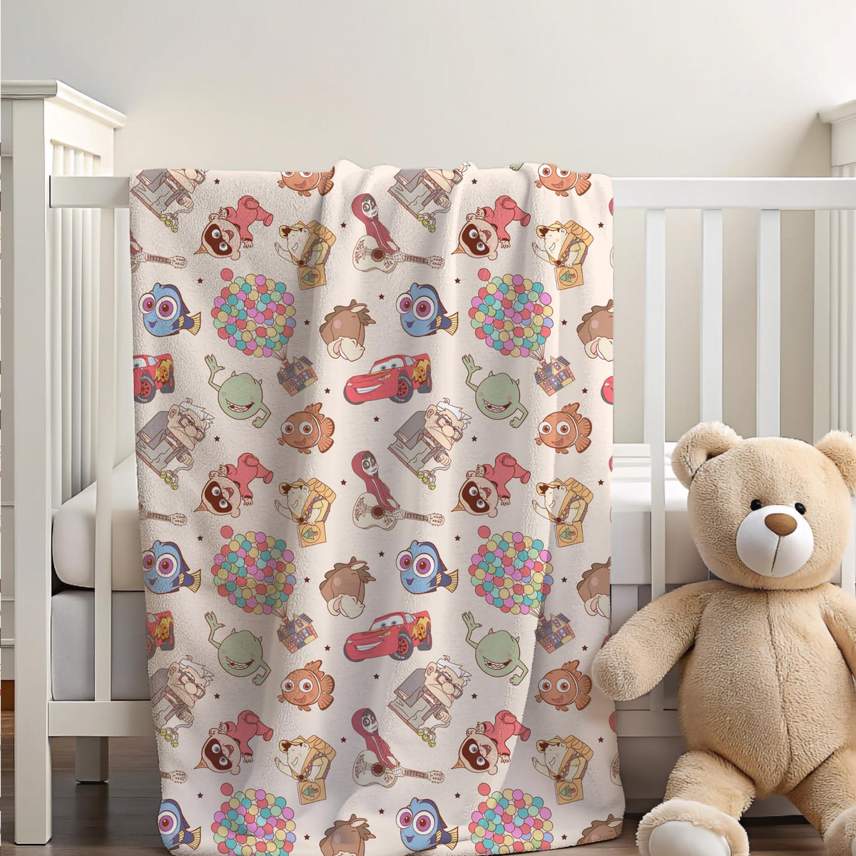 Disney Sherpa Blanket, Toddler Blanket, Customizable Baby Blanket, Disney Home Decor, Disney Blanket for Kids, Baby Shower Gift