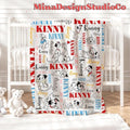 Personalized Watercolor Disney One Hundred and One Dalmatians Blanket, Disney Dog Lovers 101 Dalmatians Gift Home Decor, Dog Mom, Dog Dad