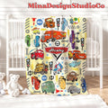 Personalized Watercolor Disney Cars Blanket, Lightning McQueen Mater Doc Hudson Sally Birthday Boy, Birthday Girl Home Decor, Cars Family