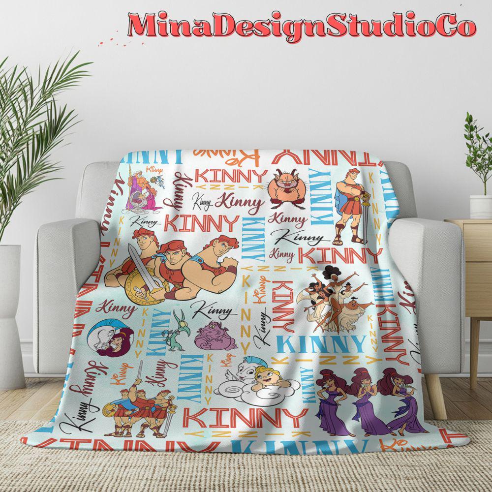 Personalized Watercolor Disney Hercules Blanket, Hercules Megara Hades Home Decor, Hercules Birthday Boy Blanket, Hercules Diva The Muses