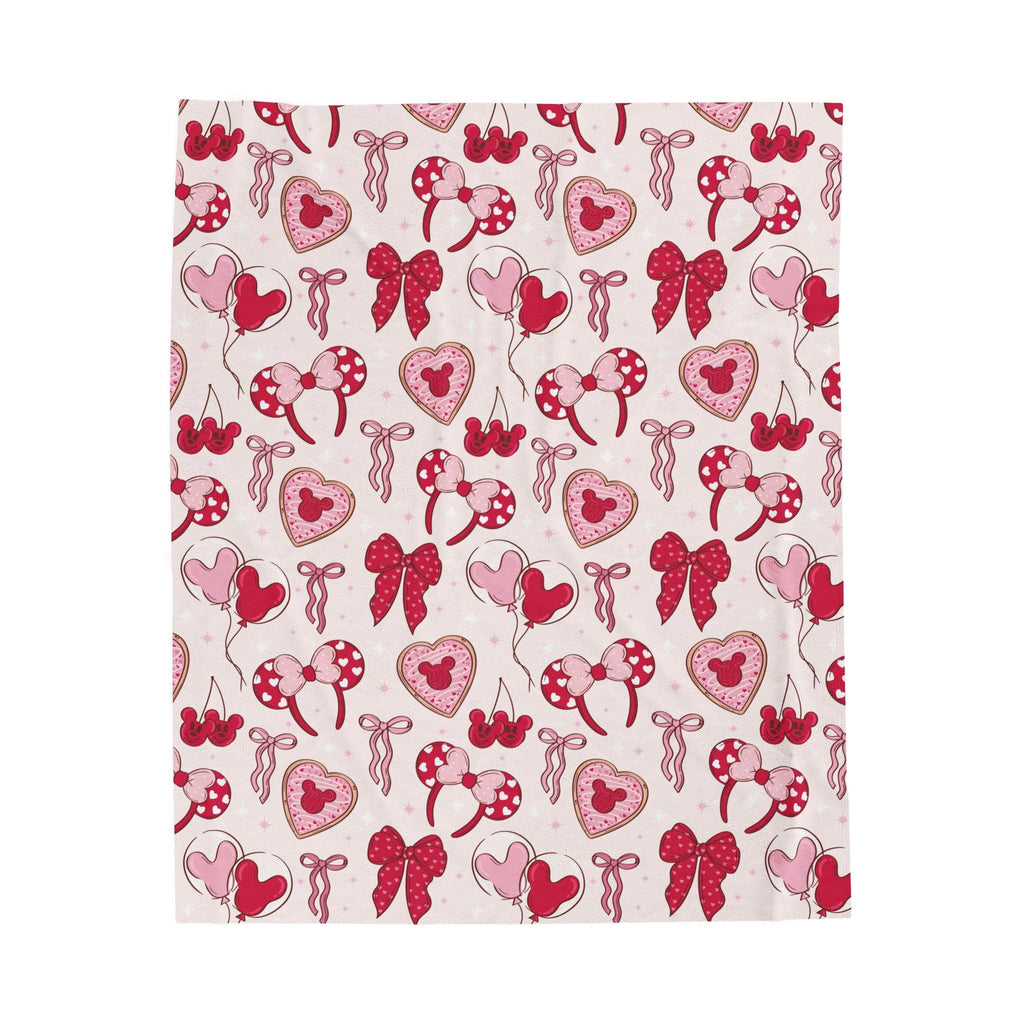 Mickey Minnie Valentine Blanket - Disney Fleece Throw - Perfect Gift for Couples - Cozy Home Decor