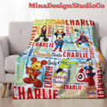 Personalized Watercolor Mickey & Friends Cosplay Superheroes Disney Blanket, Marvel Avengers Spiderman Birthday Boy Birthday Girl Home Decor