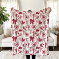 Mickey Minnie Valentine Blanket - Disney Fleece Throw - Perfect Gift for Couples - Cozy Home Decor