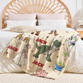 Disney Toy Story Personalized Blanket, Custom Name gift, Woody Buzz T-Rex Jessie Blankets, Toy Story Blankets, Toy Story Characters blanket
