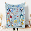Custom Coquette Bow Disney Cruise Blanket, Disney Cruise Family Blanket, Mickey Minnie Pirate Throw, Yo Ho Ho Pirate's Life For Me Blanket