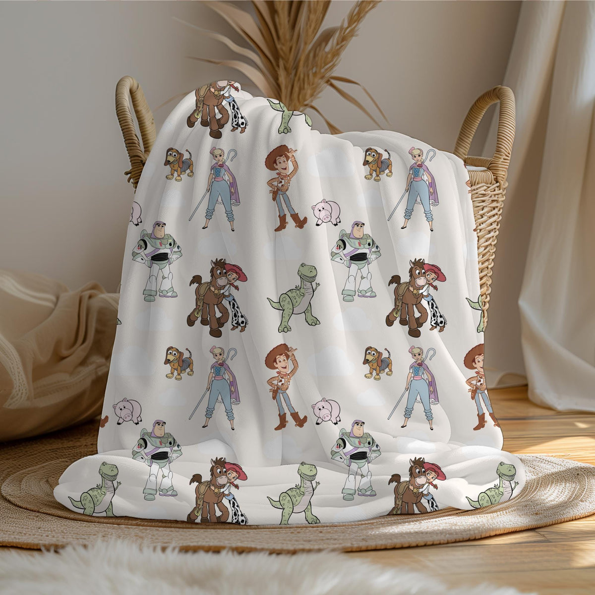 Toy Story Baby Blanket, Baby Shower Gift, Customizable Blanket, Disney Blanket, Disney Home Decor, Woody and Buzz Blanket, Sherpa Blanket