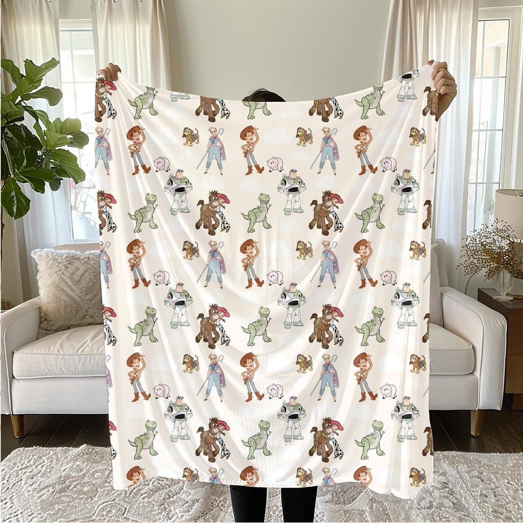 Toy Story Baby Blanket, Baby Shower Gift, Customizable Blanket, Disney Blanket, Disney Home Decor, Woody and Buzz Blanket, Sherpa Blanket