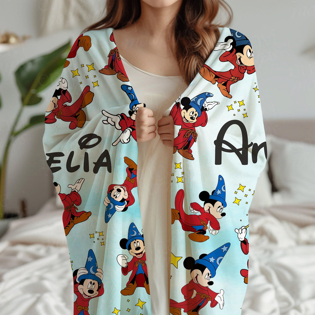 Custom Walt Disney Mickey Blanket, Mickey Mouse Throw, Magical Mickey Blanket, Mouse Blanket, Disney Birthday Girls Gifts, Disney Throw