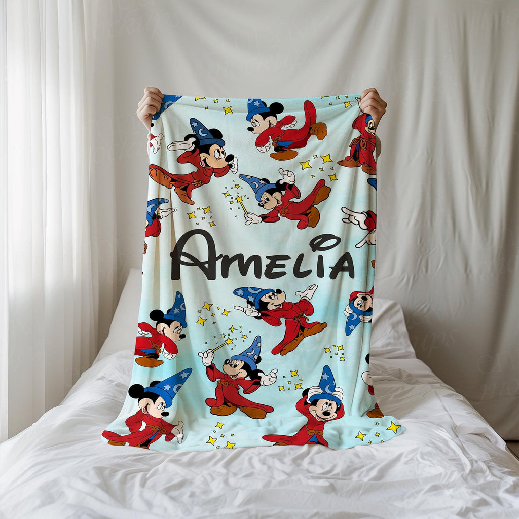 Custom Walt Disney Mickey Blanket, Mickey Mouse Throw, Magical Mickey Blanket, Mouse Blanket, Disney Birthday Girls Gifts, Disney Throw