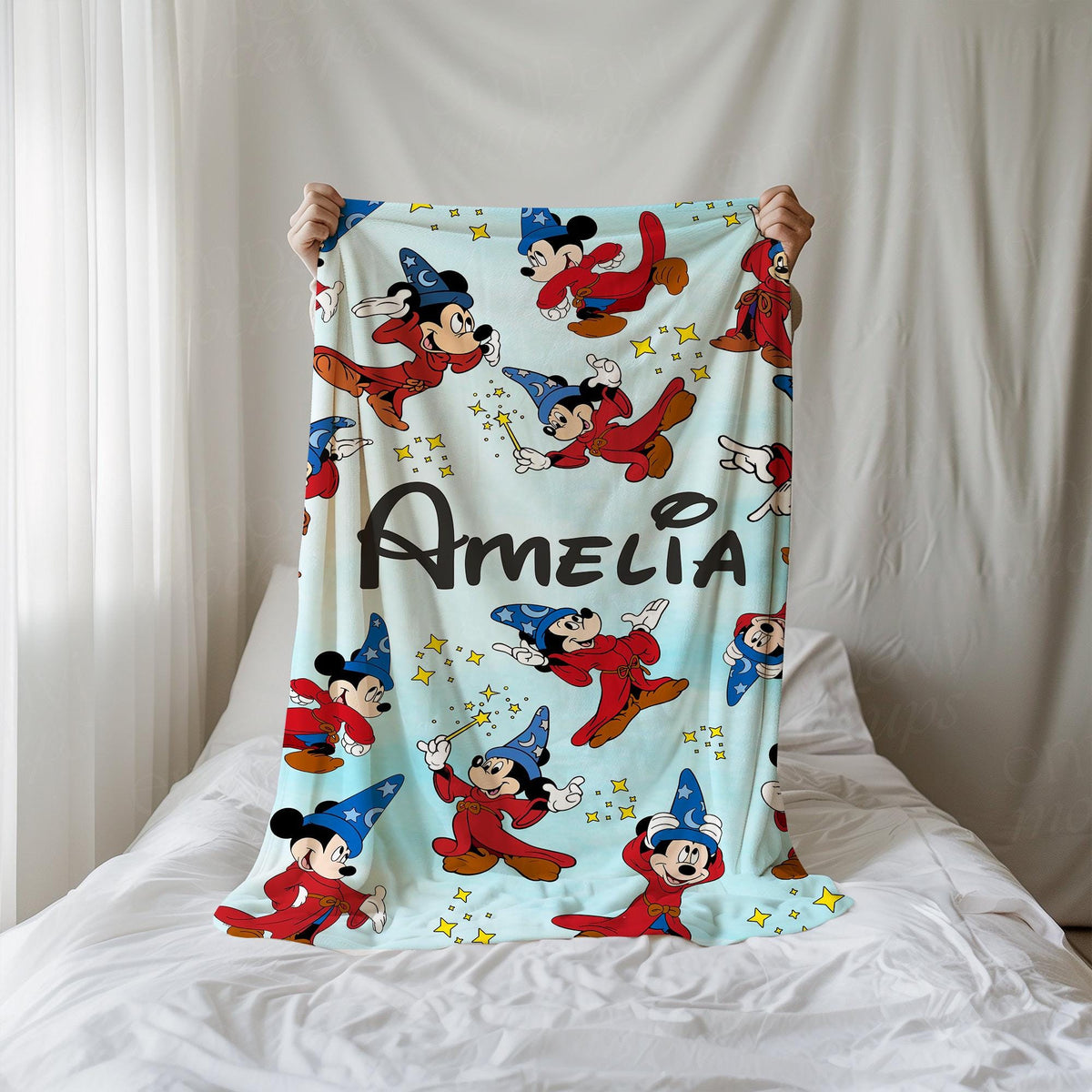 Custom Walt Disney Mickey Blanket, Mickey Mouse Throw, Magical Mickey Blanket, Mouse Blanket, Disney Birthday Girls Gifts, Disney Throw