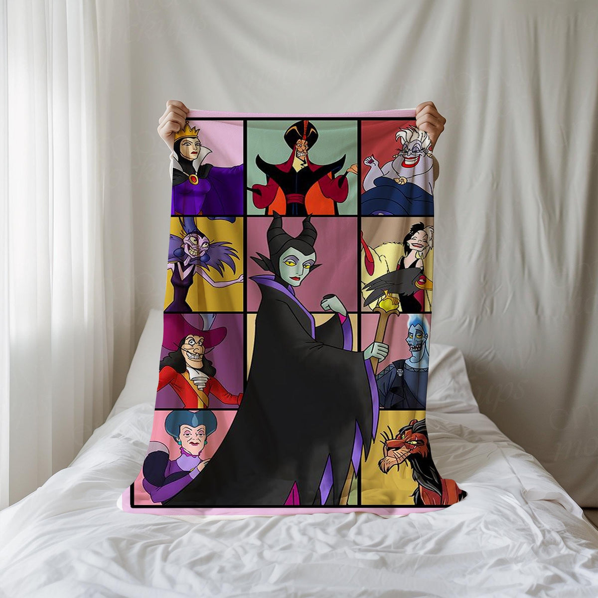 Disney Villains Evil Tour Blanket, Disney Evil Queens Throw, Villains Characters Blanket, Evil Friend Gift, Descendants Disney Witch Blanket