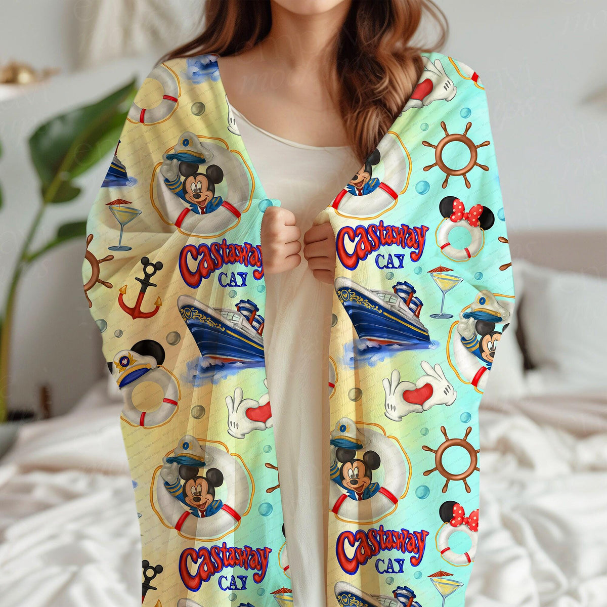 Disney Mickey and Friends Cruise Blanket, Disney Family Cruise Trip 2025 blankets, Disney Wish Dream Magic, Mickey Pirates Blankets